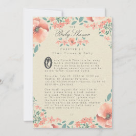 BABY SHOWER INVITATIE |  Floral Storybook Kaart