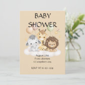 BABY SHOWER INVITATIE KAART (Staand voorkant)
