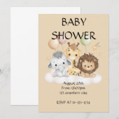 BABY SHOWER INVITATIE KAART (Voorkant / Achterkant)