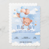 BABY SHOWER INVITATIE KAART (Voorkant / Achterkant)