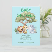 BABY SHOWER INVITATIE KAART (Staand voorkant)
