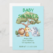 BABY SHOWER INVITATIE KAART (Voorkant / Achterkant)