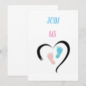 ***BABY SHOWER** INVITATIE (OOK GOED VOOR TWINS) KAART (Voorkant / Achterkant)