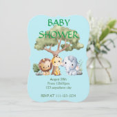 BABY SHOWER INVITATIE SAVE THE DATE (Staand voorkant)