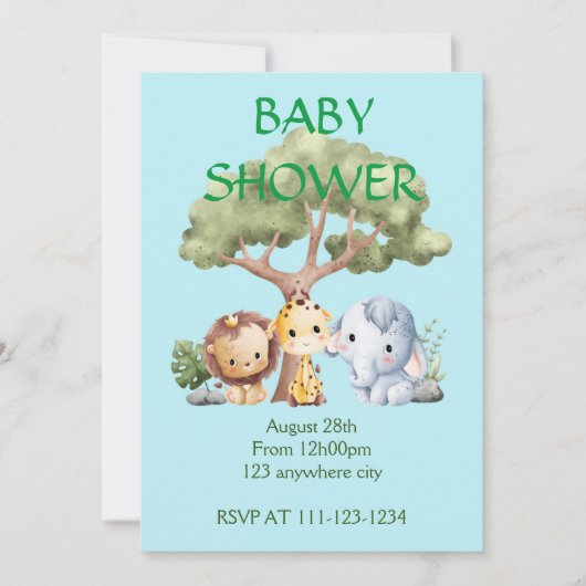 BABY SHOWER INVITATIE SAVE THE DATE (Voorkant)