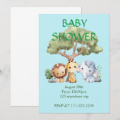 BABY SHOWER INVITATIE SAVE THE DATE (Voorkant / Achterkant)