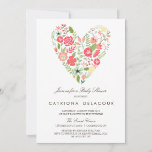 BABY SHOWER-INVITATIE VOOR KLEURENSPRINGSTROMEN KAART
