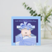BABY SHOWER INVITATIE VOOR LICHAAM KAART (Staand voorkant)