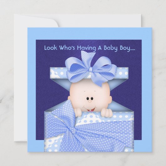 BABY SHOWER INVITATIE VOOR LICHAAM KAART (Voorkant)