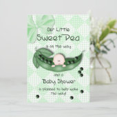 BABY SHOWER-INVITATIE - VREEMDE KWEEK KAART (Staand voorkant)