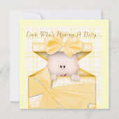BABY SHOWER INVITATIESYELLOW KAART (Voorkant)