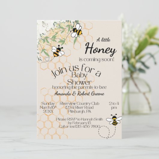 Baby Shower Invitation (Staand voorkant)