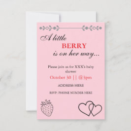 Baby Shower Invitation Bedankkaart