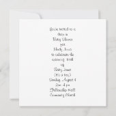 Baby Shower invitation bib, bottle and cup Kaart (Achterkant)