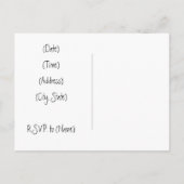 Baby shower Invitation-Blue Duck/Quackup Uitnodiging Briefkaart (Achterkant)