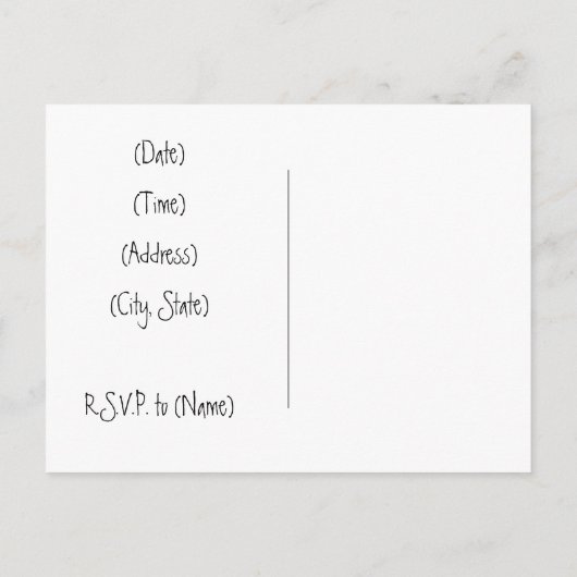 Baby shower Invitation-Blue Duck/Quackup Uitnodiging Briefkaart (Achterkant)