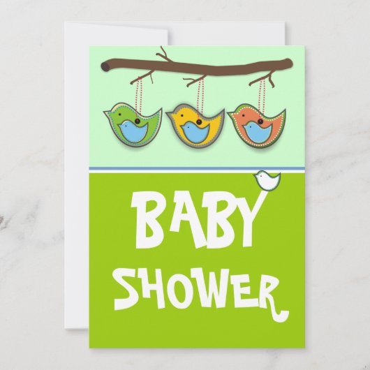Baby shower Invitation-Blue Kaart (Voorkant)