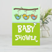 Baby shower Invitation-Blue Kaart (Staand voorkant)