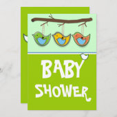 Baby shower Invitation-Blue Kaart (Voorkant / Achterkant)