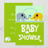 Baby shower Invitation-Boy Kaart (Voorkant / Achterkant)