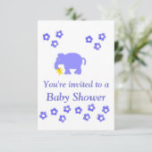 baby shower Invitation Boy Kaart (Staand voorkant)