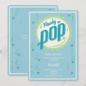 Baby shower Invitation (Boy) - Klaar voor de Pop Kaart (Voorkant / Achterkant)