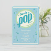 Baby shower Invitation (Boy) - Klaar voor de Pop Kaart (Staand voorkant)