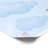 Baby Shower Invitation Bundle of Joy Blue Floral Perfect Poster (Hoek)