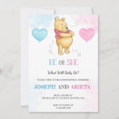 Baby shower Invitation card featuring a bear  Kaart (Voorkant)
