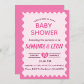 Baby Shower Invitation Card Kaart (Voorkant / Achterkant)