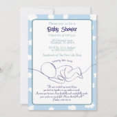 Baby shower Invitation Clouds Blue Sky Bijbelvers Kaart (Voorkant)