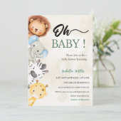Baby Shower Invitation  –Customizable Kaart (Staand voorkant)