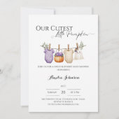 Baby Shower Invitation • Cutest Little Pumpkin Kaart (Voorkant)