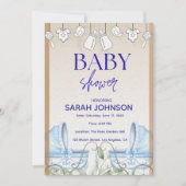 Baby Shower Invitation | Elegant Floral Kaart (Voorkant)