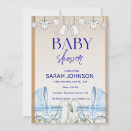 Baby Shower Invitation | Elegant Floral Kaart