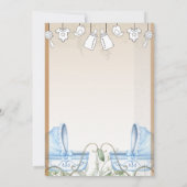 Baby Shower Invitation | Elegant Floral Kaart (Achterkant)