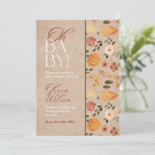 Baby Shower Invitation Fall Aesthetic Kaart (Staand voorkant)