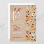 Baby Shower Invitation Fall Aesthetic Kaart (Voorkant / Achterkant)