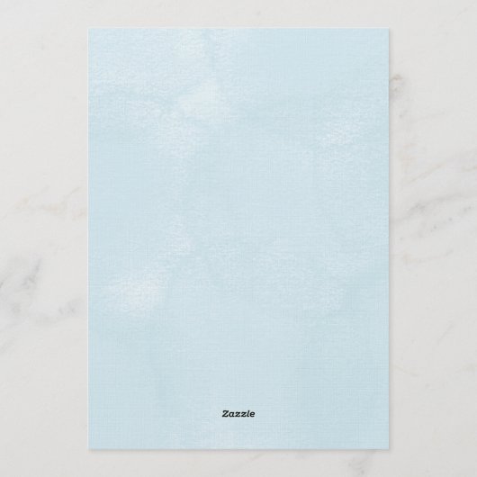 Baby shower invitation featuring a cute bear  kaart (Achterkant)