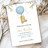 Baby shower invitation featuring a cute bear  kaart