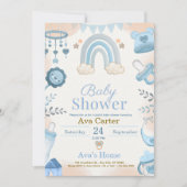 Baby Shower Invitation Feestdagenkaart (Voorkant)