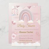 Baby Shower Invitation Feestdagenkaart (Voorkant / Achterkant)