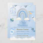Baby Shower Invitation Feestdagenkaart (Voorkant / Achterkant)