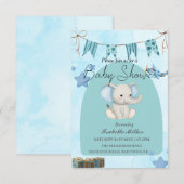 Baby Shower Invitation for Boy –Customizable Kaart (Voorkant / Achterkant)
