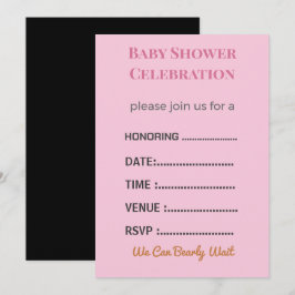 Baby Shower Invitation Gender Reveal | Modern Kaart