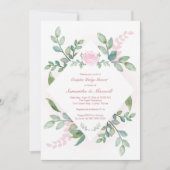 baby shower Invitation Girl, paren Kaart (Voorkant)