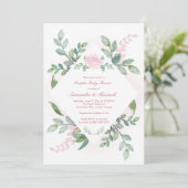 baby shower Invitation Girl, paren Kaart (Staand voorkant)