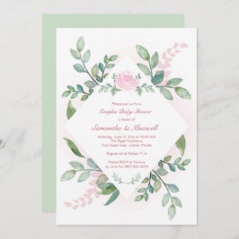 baby shower Invitation Girl, paren Kaart