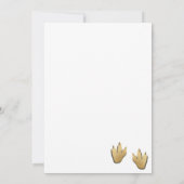 Baby shower Invitation Gold Baby & Mama Penguin Kaart (Achterkant)