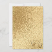 Baby shower Invitation Gold Baby & Mama Penguin Kaart (Achterkant)